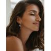 imageSWEETV Sparkly Rhinestones Earrings for Women Silver Crystal Bow Drop Dangle Tassel Earrings for Wedding Bridal Prom PartyStyle3Silver