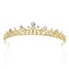 imageSWEETV Crystal Wedding Tiara for Bride ampamp Flower Girls  Princess Tiara Headband Pageant Crown Bridal Hair Jewelry for Women and Girls SilverGold