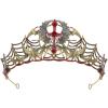 imageSWEETV Halloween Costume Crowns and Tiaras for Women Gothic Black Witch Evil Queen Crown Hair AccessoriesInverted Cross