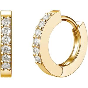 imageSWEETV 925 Sterling Silver Huggie Hoop Earrings for Women GirlsTiny Small Cartilage Hoop Earring04 Gold6mm