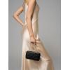 imageClutch Purses for Women EveningWedding Chic Woven Bag Formal PU Leather Purse Designer Handbags for WomenBlackcrocodile