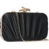 imageClutch Purses for Women EveningWedding Chic Woven Bag Formal PU Leather Purse Designer Handbags for WomenBlacksatin