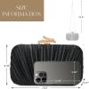 imageClutch Purses for Women EveningWedding Chic Woven Bag Formal PU Leather Purse Designer Handbags for WomenBlacksatin