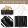 imageClutch Purses for Women EveningWedding Chic Woven Bag Formal PU Leather Purse Designer Handbags for WomenBlacksatin