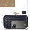imageClutch Purses for Women EveningWedding Chic Woven Bag Formal PU Leather Purse Designer Handbags for WomenBlackwoven
