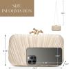 imageClutch Purses for Women EveningWedding Chic Woven Bag Formal PU Leather Purse Designer Handbags for WomenChampagne Goldsatin