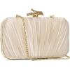 imageClutch Purses for Women EveningWedding Chic Woven Bag Formal PU Leather Purse Designer Handbags for WomenChampagne Goldsatin