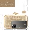 imageClutch Purses for Women EveningWedding Chic Woven Bag Formal PU Leather Purse Designer Handbags for WomenGoldcrocodile