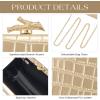 imageClutch Purses for Women EveningWedding Chic Woven Bag Formal PU Leather Purse Designer Handbags for WomenGoldcrocodile