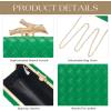 imageClutch Purses for Women EveningWedding Chic Woven Bag Formal PU Leather Purse Designer Handbags for WomenGreenwoven