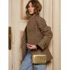 imageClutch Purses for Women EveningWedding Chic Woven Bag Formal PU Leather Purse Designer Handbags for WomenMetallic Goldwoven