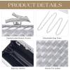 imageClutch Purses for Women EveningWedding Chic Woven Bag Formal PU Leather Purse Designer Handbags for WomenMetallic Silverwoven