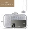 imageClutch Purses for Women EveningWedding Chic Woven Bag Formal PU Leather Purse Designer Handbags for WomenSilvercrocodile