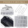 imageClutch Purses for Women EveningWedding Chic Woven Bag Formal PU Leather Purse Designer Handbags for WomenSilvercrocodile