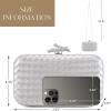 imageClutch Purses for Women EveningWedding Chic Woven Bag Formal PU Leather Purse Designer Handbags for WomenSilverwoven
