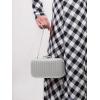imageClutch Purses for Women EveningWedding Chic Woven Bag Formal PU Leather Purse Designer Handbags for WomenSilverwoven