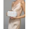 imageClutch Purses for Women EveningWedding Chic Woven Bag Formal PU Leather Purse Designer Handbags for WomenWhitesatin