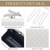 imageClutch Purses for Women EveningWedding Chic Woven Bag Formal PU Leather Purse Designer Handbags for WomenWhitewoven