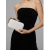 imageClutch Purses for Women EveningWedding Chic Woven Bag Formal PU Leather Purse Designer Handbags for WomenWhitewoven