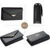 imageSWEETV Classic Envelope Clutch Purses for Women Elegant PU Leather Handbags for Evening Weddings Parties and Formal EventsBlack