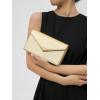 imageSWEETV Classic Envelope Clutch Purses for Women Elegant PU Leather Handbags for Evening Weddings Parties and Formal EventsGold