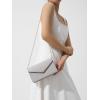 imageSWEETV Classic Envelope Clutch Purses for Women Elegant PU Leather Handbags for Evening Weddings Parties and Formal EventsLight Grey