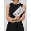 imageSWEETV Classic Envelope Clutch Purses for Women Elegant PU Leather Handbags for Evening Weddings Parties and Formal EventsLight Grey