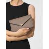 imageSWEETV Classic Envelope Clutch Purses for Women Elegant PU Leather Handbags for Evening Weddings Parties and Formal EventsTaupe