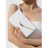 imageSWEETV Classic Envelope Clutch Purses for Women Elegant PU Leather Handbags for Evening Weddings Parties and Formal EventsWhite