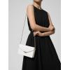 imageSWEETV Classic Envelope Clutch Purses for Women Elegant PU Leather Handbags for Evening Weddings Parties and Formal EventsWhite
