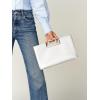imageSWEETV Clutch Purses for Women Evening Formal Fashion PU Leather Purse for Prom Cocktail and WeddingNinaChrome Silver