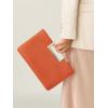 imageSWEETV Clutch Purses for Women Evening Formal Fashion PU Leather Purse for Prom Cocktail and WeddingNinaPumpkin Orange