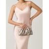 imageSWEETV Dressy Vegan Leather Clutch Purse for Women Formal Soft Pleated PU Evening Clutch for Weddings Proms CocktailGemmaBronze
