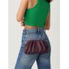 imageSWEETV Dressy Vegan Leather Clutch Purse for Women Formal Soft Pleated PU Evening Clutch for Weddings Proms CocktailGemmaBurgundy