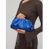 imageSWEETV Dressy Vegan Leather Clutch Purse for Women Formal Soft Pleated PU Evening Clutch for Weddings Proms CocktailGemmaMetallic Ocean Blue