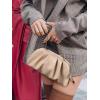 imageSWEETV Dressy Vegan Leather Clutch Purse for Women Formal Soft Pleated PU Evening Clutch for Weddings Proms CocktailGemmaPinkish Brown