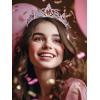 imageSWEETV Silver Wedding Crystal Tiaras and Crowns for Women Bride Royal Queen Headband Princess Quinceanera Headpieces for Birthday Prom Pageant PartyPurpleBalloon