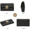 imageSWEETV Straw Purse Woven Beach Bag Summer Straw Clutch Purse Boho Crossbody Bags for Women Small Raffia Shoulder BagBlack
