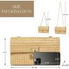 imageSWEETV Straw Purse Woven Beach Bag Summer Straw Clutch Purse Boho Crossbody Bags for Women Small Raffia Shoulder BagKhaki