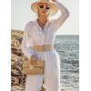 imageSWEETV Straw Purse Woven Beach Bag Summer Straw Clutch Purse Boho Crossbody Bags for Women Small Raffia Shoulder BagKhaki