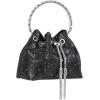 imageSWEETV Womens Rhinestone Bucket Bag Sparkly Sequin Evening Handbag Purse for FormalWeddingCocktailPromPartyClubBlack