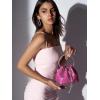 imageSWEETV Womens Rhinestone Bucket Bag Sparkly Sequin Evening Handbag Purse for FormalWeddingCocktailPromPartyClubRed