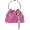 imageSWEETV Womens Rhinestone Bucket Bag Sparkly Sequin Evening Handbag Purse for FormalWeddingCocktailPromPartyClubRed