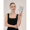 imageWoven Clutch Purses for Women  Sleek Shoulder Handbag for Evening Formal Events Wedding Party Special Occasions01 Siver
