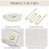 imageWoven Clutch Purses for Women  Sleek Shoulder Handbag for Evening Formal Events Wedding Party Special Occasions03 White