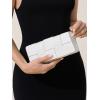 imageWoven Clutch Purses for Women  Sleek Shoulder Handbag for Evening Formal Events Wedding Party Special Occasions03 White