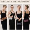 imageWoven Clutch Purses for Women  Sleek Shoulder Handbag for Evening Formal Events Wedding Party Special Occasions05 Caramel