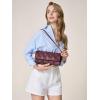 imageWoven Evening Clutch Purses for Women PU Crossbody Shoulder Purse Handbag for Evening Formal Events Wedding PartyBurgundy