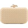 imageClutch Purses for Women EveningWedding Chic Woven Bag Formal PU Leather Purse Designer Handbags for WomenCreamwoven