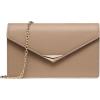 imageSWEETV Classic Envelope Clutch Purses for Women Elegant PU Leather Handbags for Evening Weddings Parties and Formal EventsNude